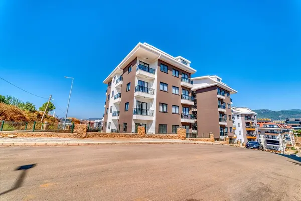 Umeblowany dwupoziomowy apartament 3+1 w Modern Residence Oba, widok na morze i zamek, Oba