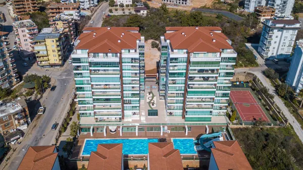 1+1 квартира в Аланье, Тосмур, Sun Palace Garden, с мебелью, Тосмур