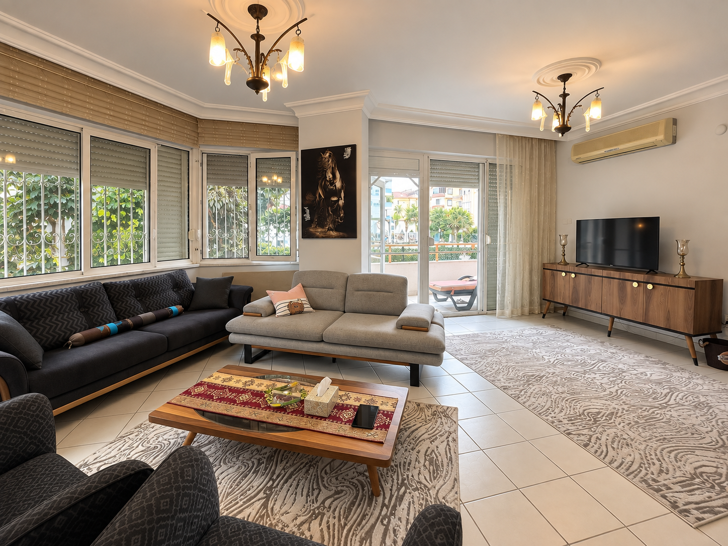 تصویر: آپارتمان مبله 2+1 در Cennet Sitesi، اوبا, Oba (4)