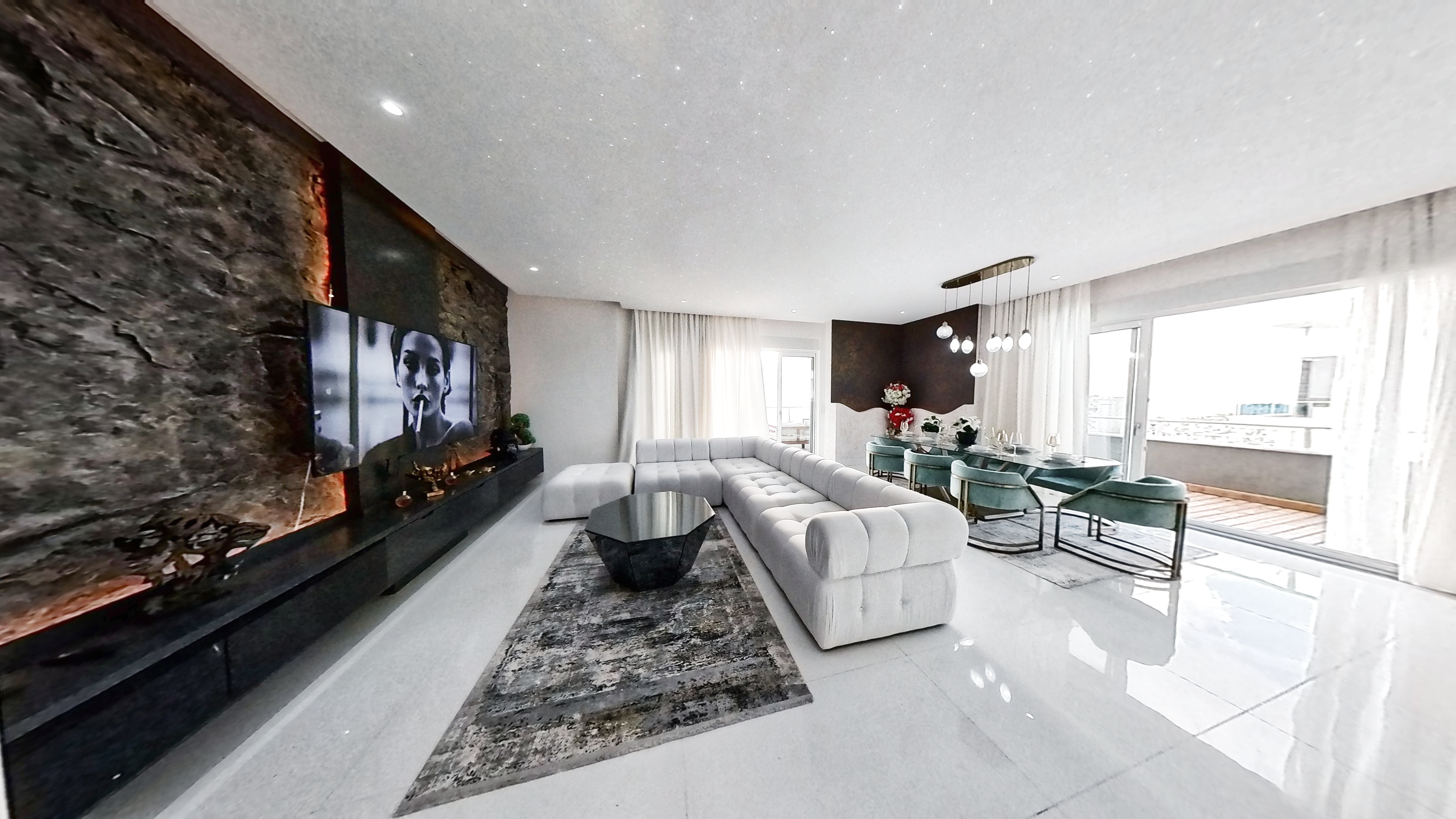 تصویر: تریپلکس ۳+۲ در مجتمع Çakır Residence، محمودلار, Mahmutlar (4)