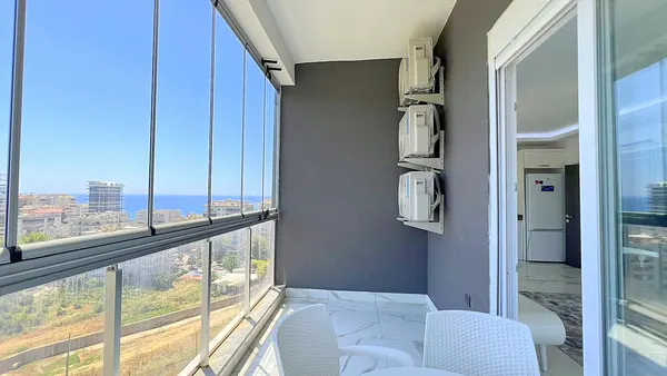 صورة: شقة 2+1 مفروشة بالكامل مع إطلالة على البحر في Novita Deluxe Residence, Oba (5)