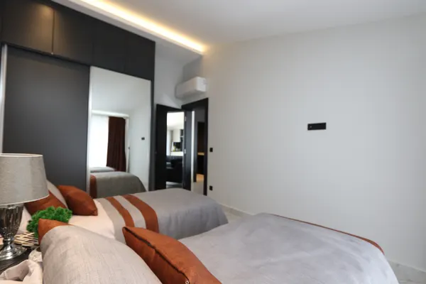 Fotografie: Apartament de lux 2+1 cu vedere la mare în complexul VIAMAR, Kargicak, Kargicak (9)