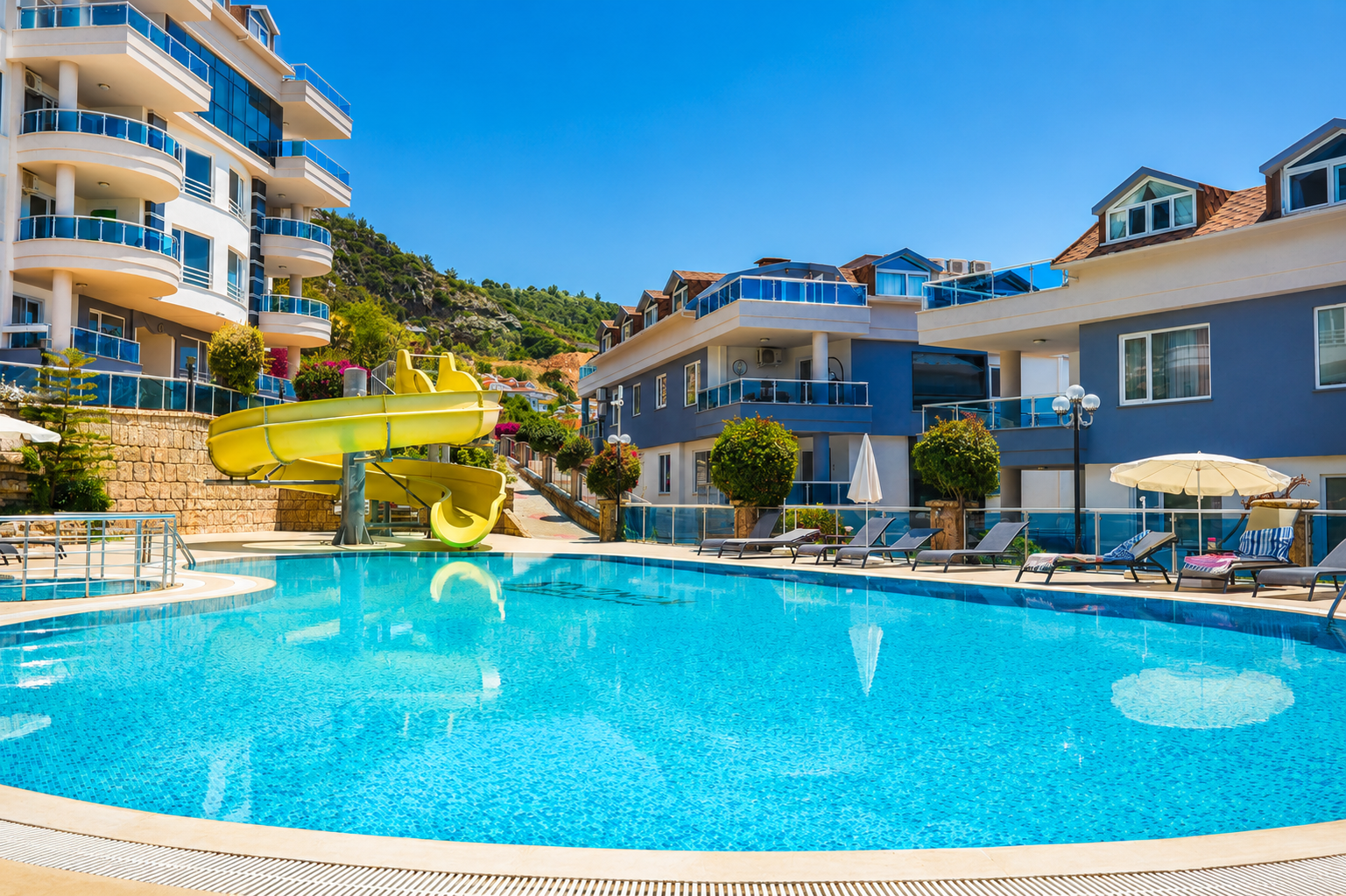 Foto av objektet: Möblerad 1+1 lägenhet till salu i komplexet Blue Bay, Dinek, Alanya, Dinek (9)