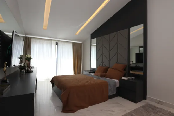 Fotografie: Apartament de lux 2+1 cu vedere la mare în complexul VIAMAR, Kargicak, Kargicak (11)