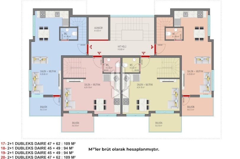 Двухуровневый пентхаус с двумя спальнями в новом комплексе, Авсаллар 8