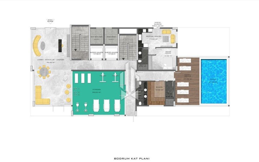 Трёхспальные апартаменты в новом проекте эко-района, Авсаллар 17