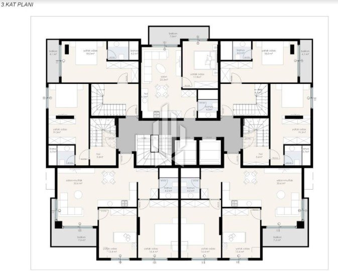 Двухэтажные апартаменты в бутик-комплексе, Оба 14