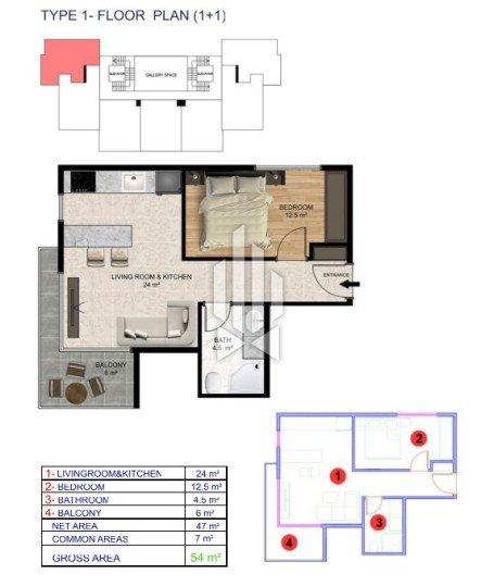 Квартира рациональной планировки в современном комплексе, Махмутлар 16