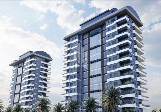 Линейные апартаменты с двумя спальнями в экстрамодном комплексе, Махмутлар