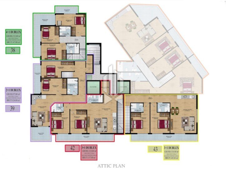 Просторные апартаменты на двух уровнях в новом проекте, Махмутлар 8