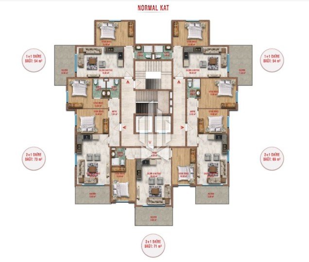 Двухспальные апартаменты в комплексе с супер-локацией, Махмутлар 9