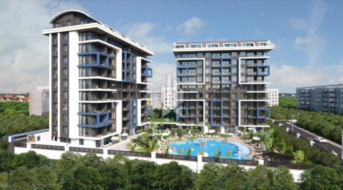 Две отдельных спальни и кухня-гостиная в новом проекте, Центр Аланьи