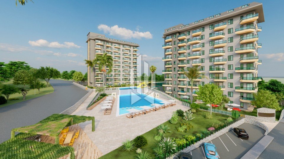 Comfortable one-bedroom apartment in an ultra-new complex, Avsallar 3