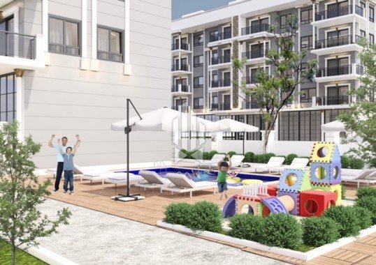 Linear apartment with two bedrooms for a small family, Avsallar