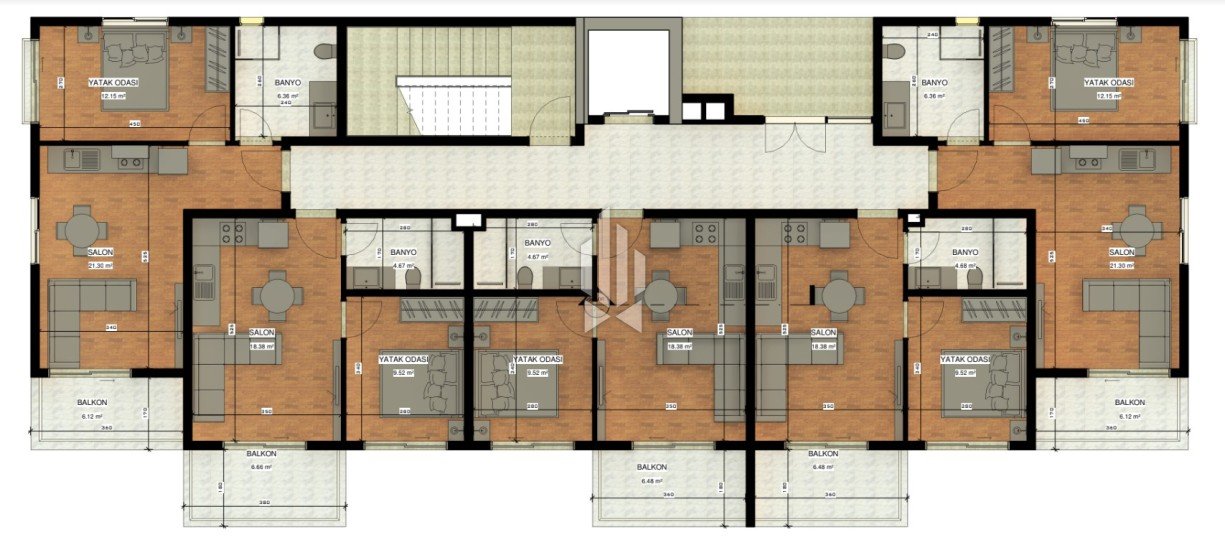 Комфорт-апартаменты с одной спальней в новом проекте, Авсаллар 25