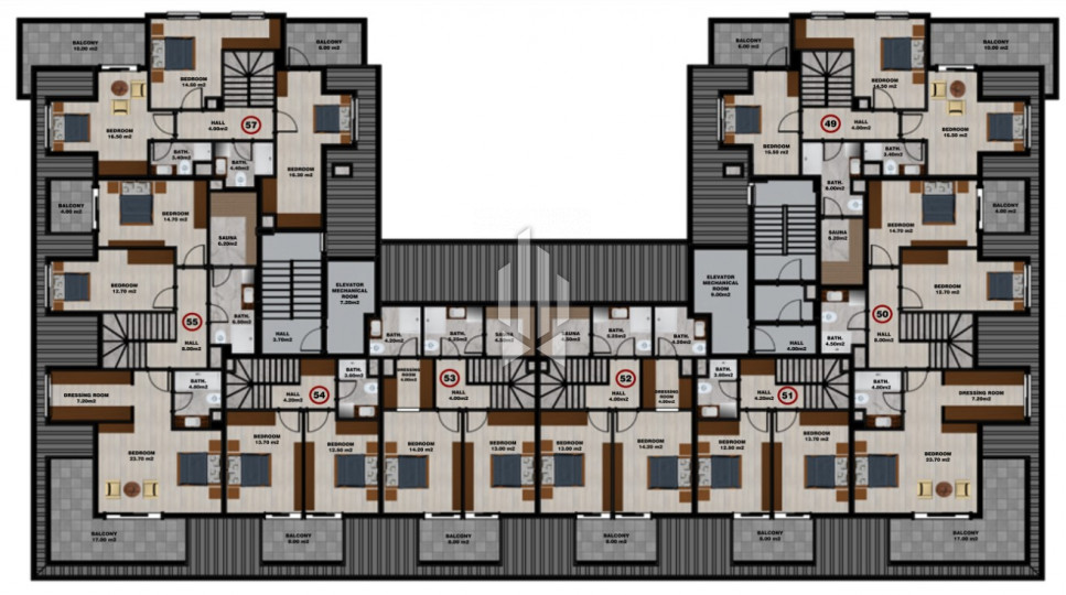 Пентхаус с двумя спальнями в новом проекте, Газипаша 31