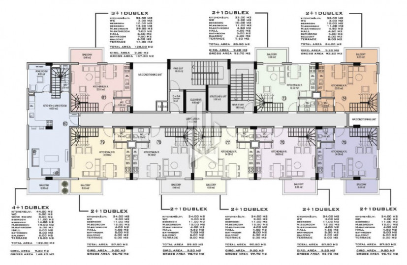 Двухуровневые апартаменты в комплексе с классной инфраструктурой, Демирташ 34