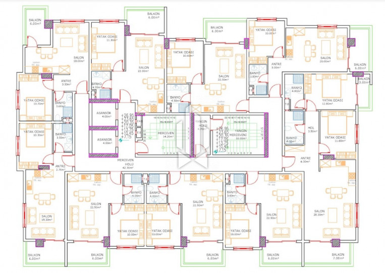 Квартира самой распространённой планировки по отличной цене, Махмутлар 5