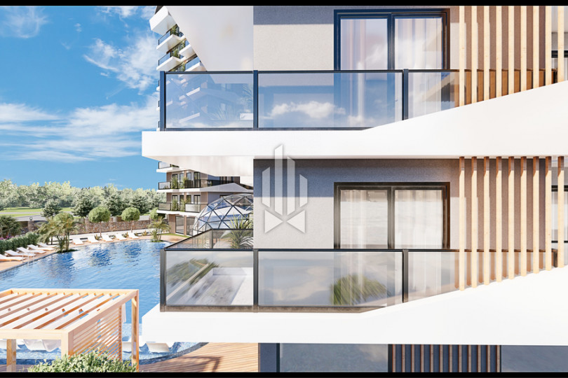 Прекрасные апартаменты с прямым видом на Средиземное море, Центр Аланьи 11