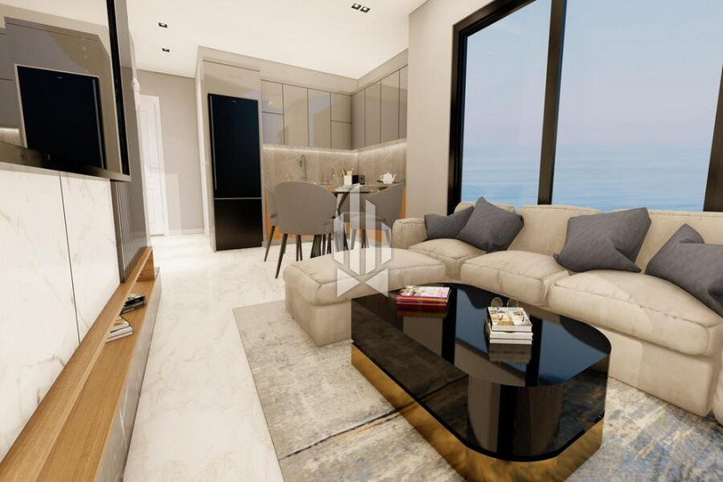 Трёхспальные двухуровневые апартаменты с панорамным видом на море, Конаклы 6