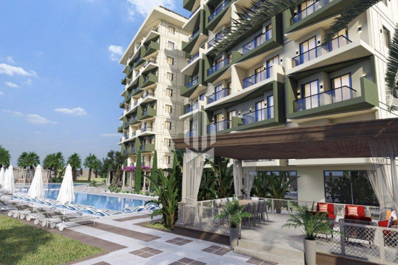 Двухуровневые двуспальные апартаменты в комфортабельном комплексе с грандиозной садовой территорией, Демирташ