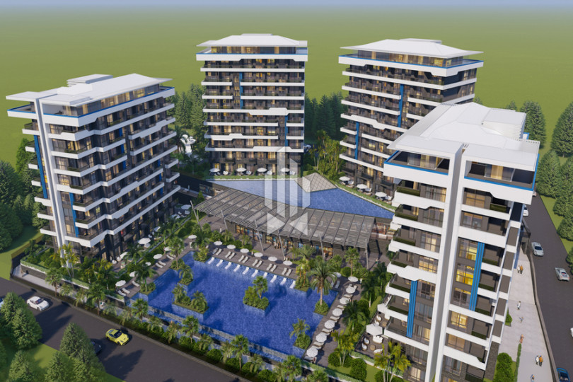 Видовые двухуровневые апартаменты на верхних этажах нового комплекса, Окурджалар 4
