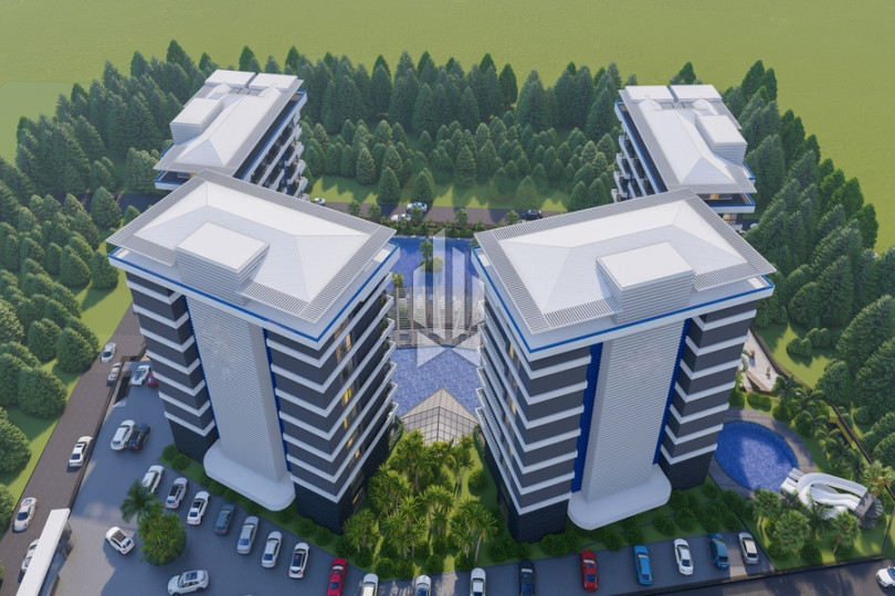 Видовые двухуровневые апартаменты на верхних этажах нового комплекса, Окурджалар 1