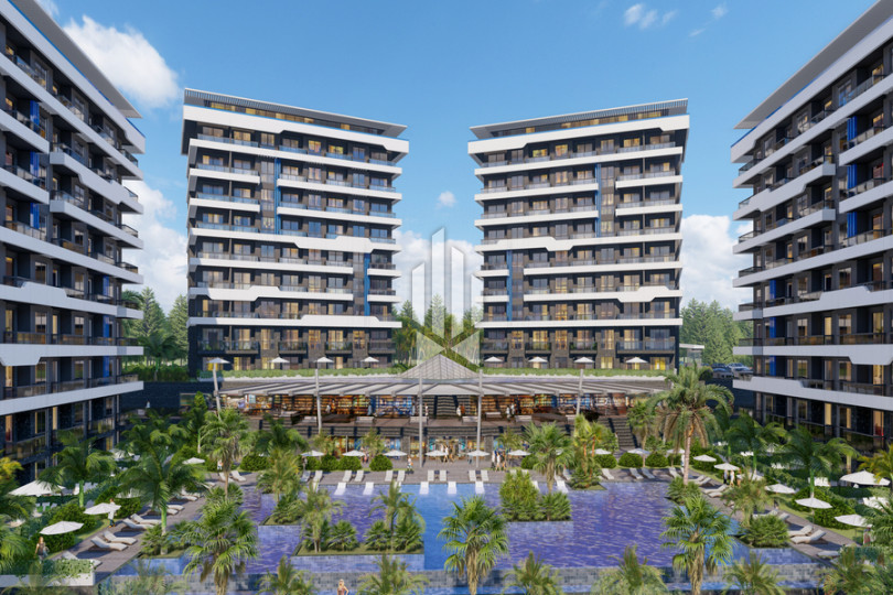 Видовые двухуровневые апартаменты на верхних этажах нового комплекса, Окурджалар 7