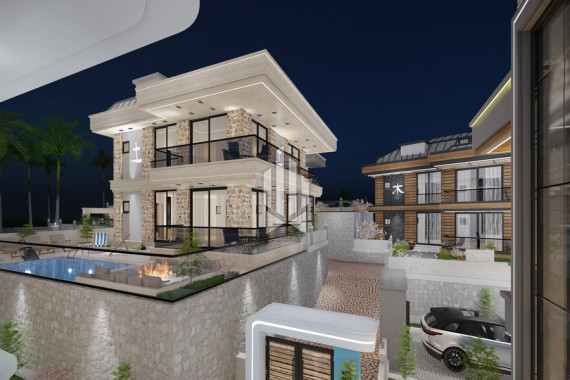 Умопомрачительная вилла с пятью спальнями и роскошной инфраструктурой в горном районе, Ешилёз