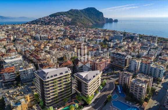 Great 1 bedroom apartment with kitchen and adjoining living room, Alanya Center