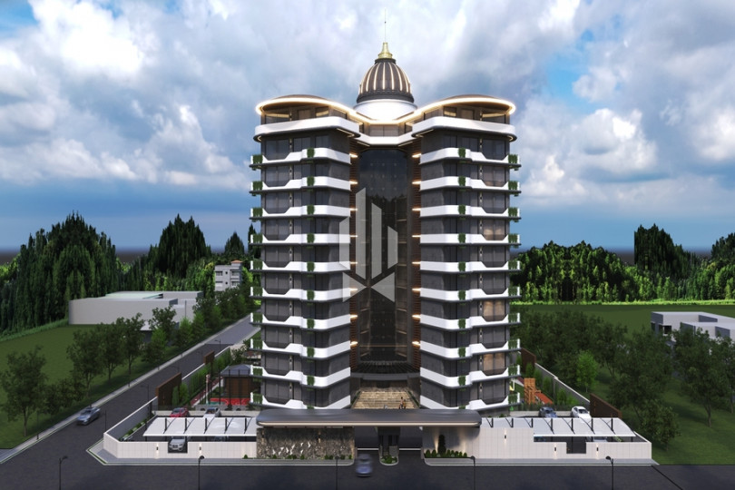 Трехспальные двухуровневые апартаменты на десятом этаже элитного комплекса, Газипаша 3