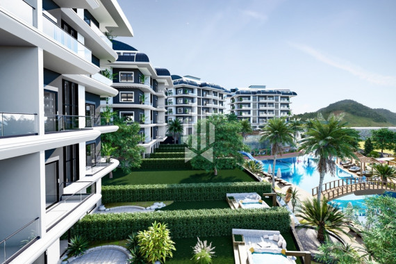 Трехспальный дуплекс с видом на сад в новом комплексе с шикарной инфраструктурой, Каргыджак