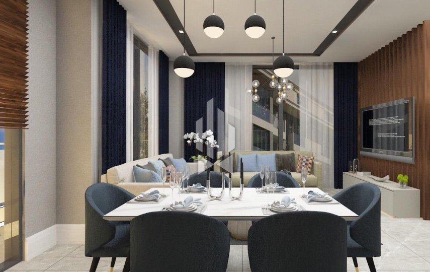 Rational layout apartment in a luxury complex by the sea, Alanya Center 6