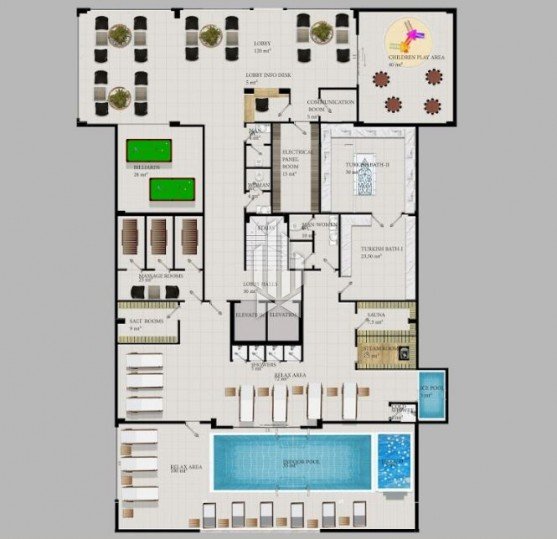 View penthouse in an exclusive residential complex, Mahmutlar 19