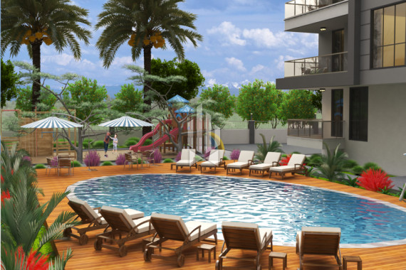 Stylish two-level apartment in a modern complex, Gazipasa