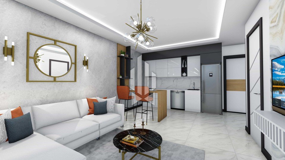 Linear apartment with three bedrooms in a new project, Oba 11