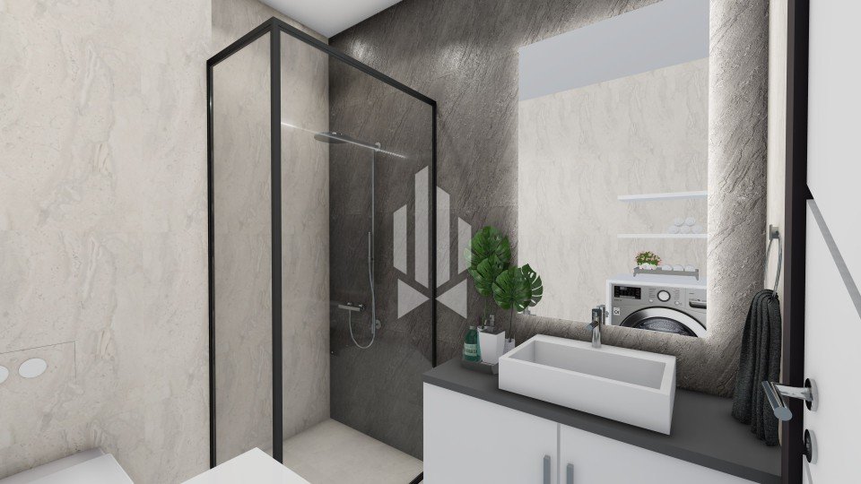 Linear apartment with three bedrooms in a new project, Oba 13