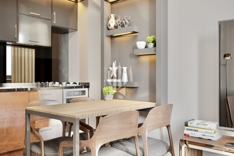 One-bedroom apartment with a kitchen-living room in an eco-district, Avsallar 16