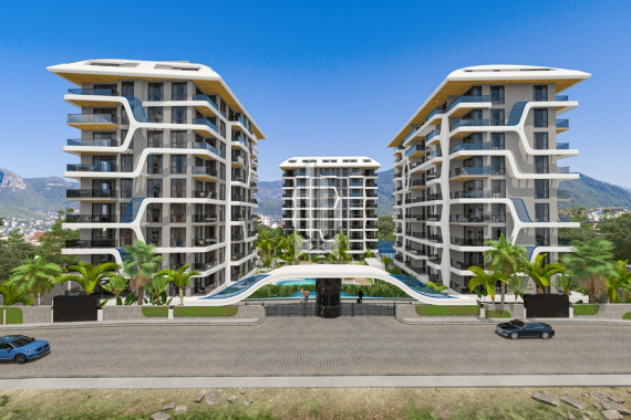 Квартира с одной спальней и кухней-гостиной в изысканном комплексе, Тосмур