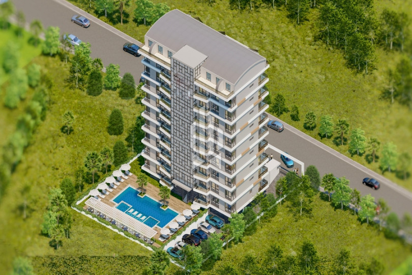 Line apartments in the center of the popular area, Mahmutlar 5