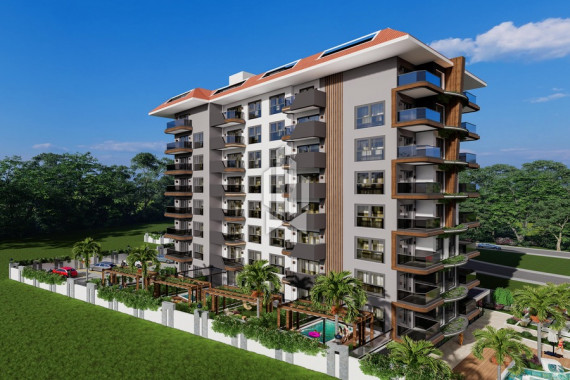 Линейные апартаменты с собственным бассейном и садом, Паяллар