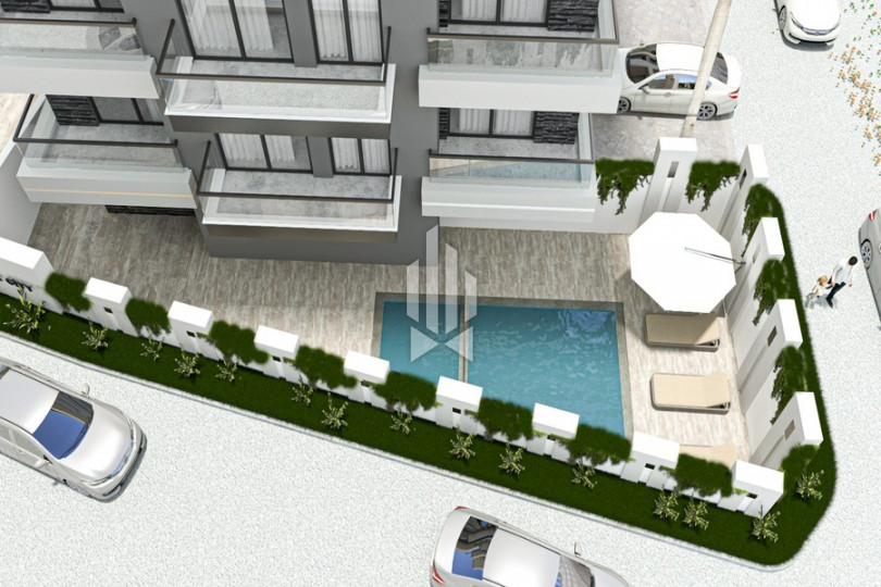 Линейные апартаменты с двумя спальнями в новом жилом комплексе, Центр Алании 4