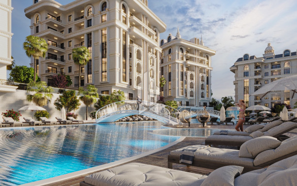 Двухуровневые апартаменты на первых этажах престижного комплекса, Чыплаклы