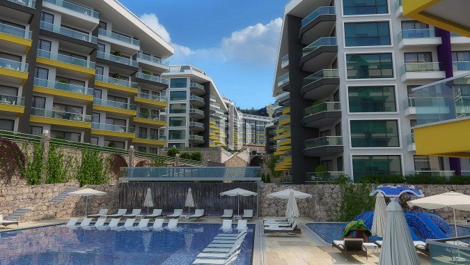 Великолепная квартира с выходом в очаровательный сад, Каргыджак