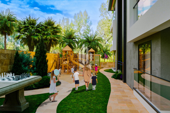 Duplex with access to a large and carefully designed garden