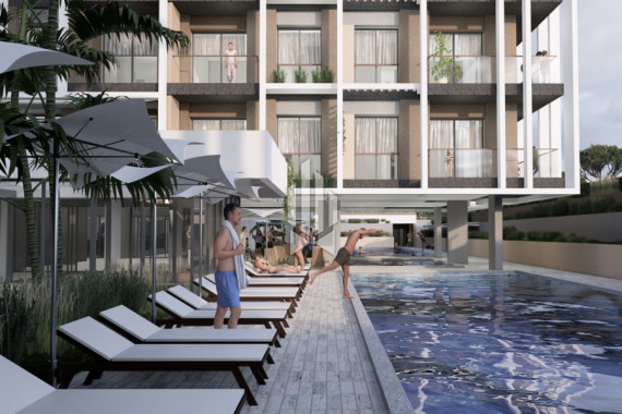 Penthouse with three bedrooms and luxurious infrastructure of the complex