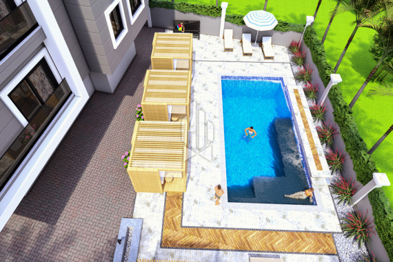 Стильный пентхаус с двумя спальнями в новом комплексе