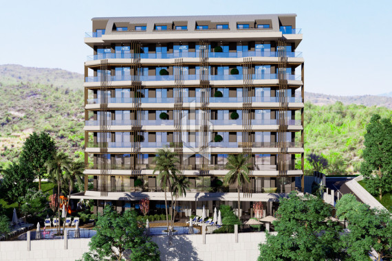 Apartment on the ground floor of a complex with two bedrooms and a garden