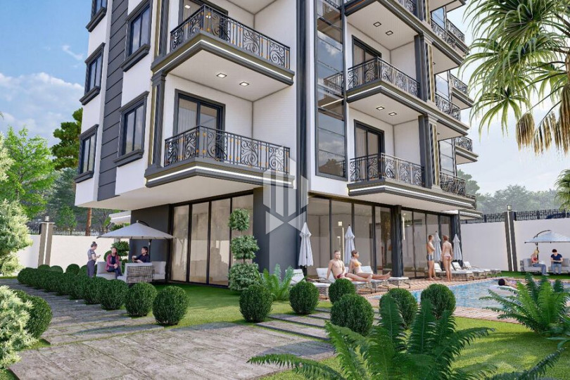 Linear apartments 1000 meters from the popular Incekum beach 1