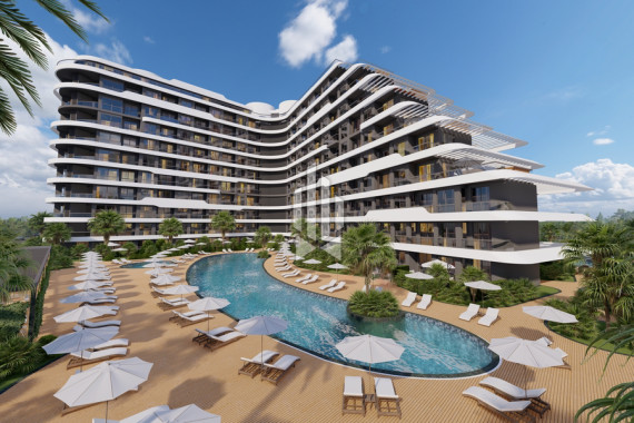 Апартаменты с одной спальней, американской кухней-гостиной и садом